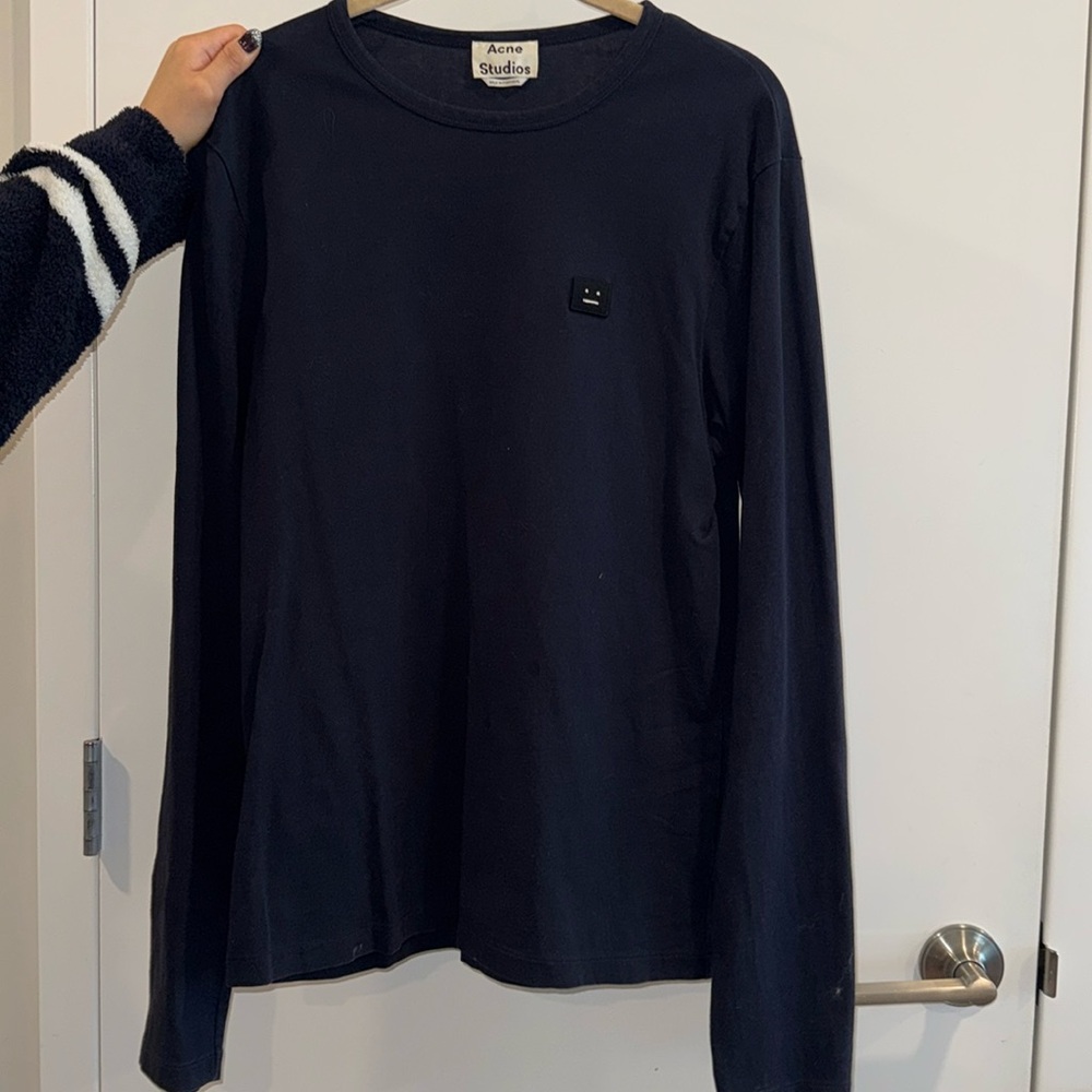 Acne Studios Men’s Long Sleeve Tee (Navy Color)